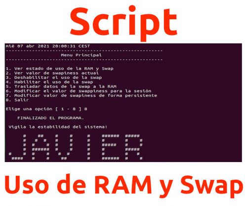 Lee más sobre el artículo Script para manejar el uso que hace el sistema de RAM y SWAP.