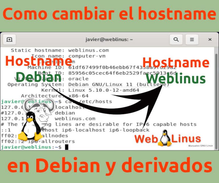 Lee más sobre el artículo Cambiar el nombre de host «hostname» en Debian 11